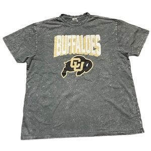 Gameday Couture Colorado Buffs T Shirt Vintage Wash Gray NWOT